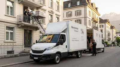 Umzug mit mobilem Lift